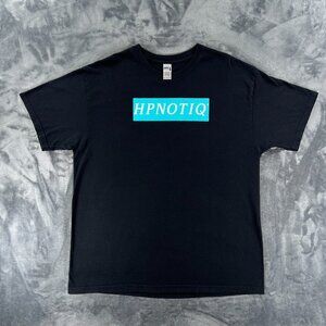 VINTAGE Hypnotiq T Shirt Men XL Blue Logo Alcohol Promo 90s Vintage Rap Hip Hop